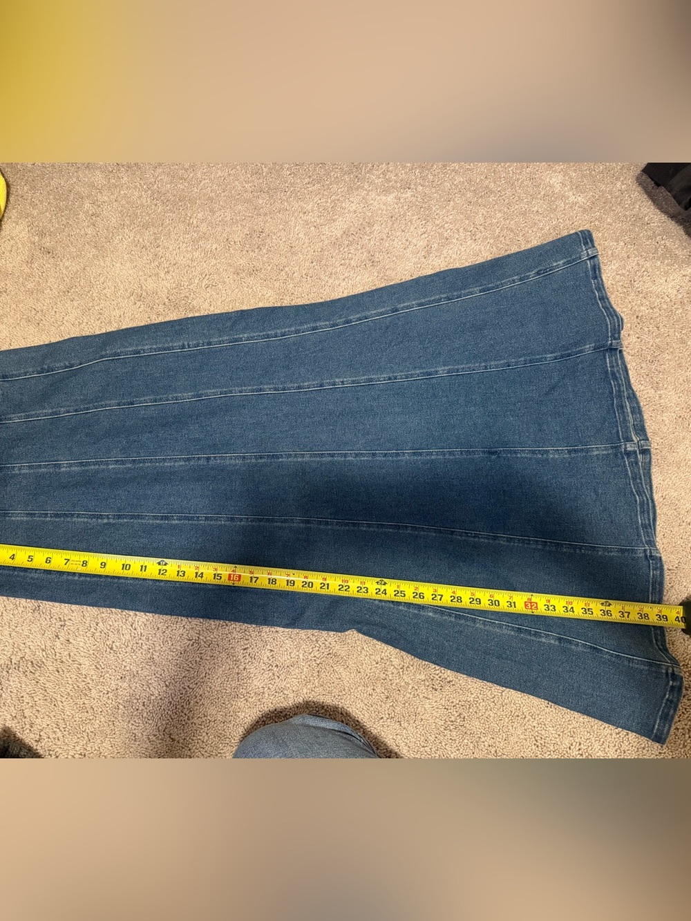 SHOW‎ ME YOUR MUMU baton rouge skirt in blue indigo size small midi denim - Picture 9 of 9